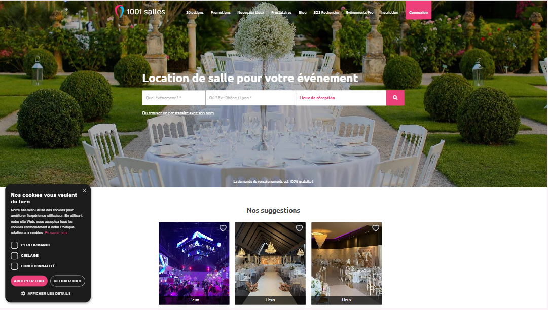 Optimisation SEO 1001Salles